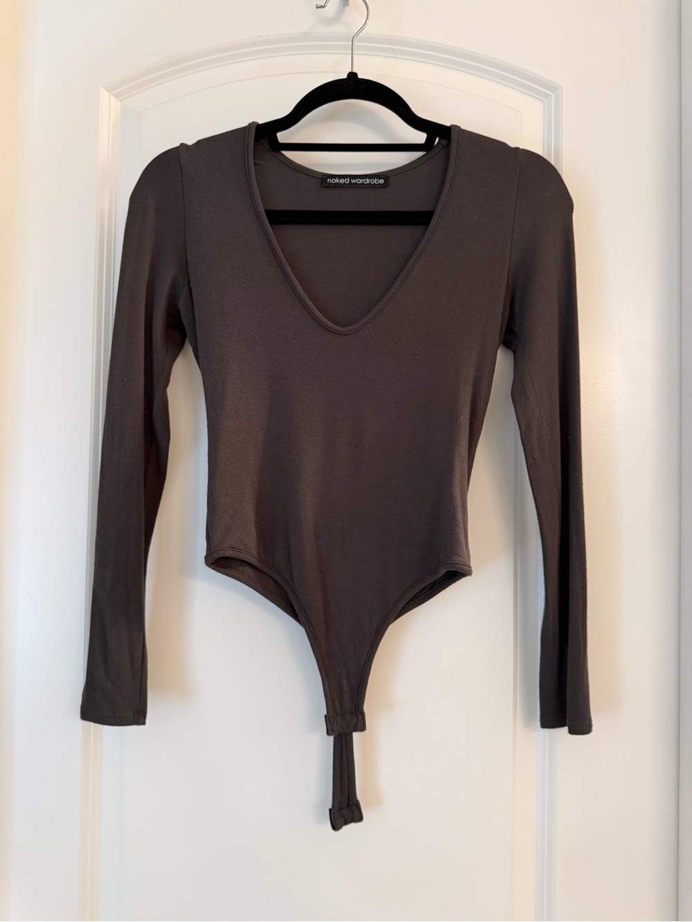 Naked Wardrobe Sculpt V-Neck Bodysuit, Green